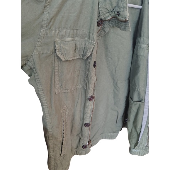 American Eagle Sage Green Military Field-Style Jacket Men's S Cotton - Picture 2 of 5